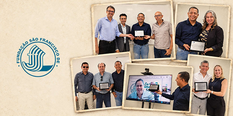 Registro da homenagem aos conselheiros da Fundação São Francisco